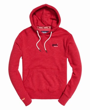 Superdry Orange Label Classic Overhead Férfi Kapucnis Pulóver Piros | YDGUS2750